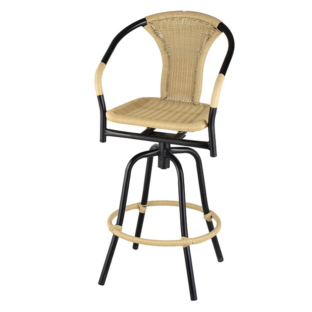 Rocking-turn PE rattan Bar chair-PRC121-CHAIR-GARDEN & PATIO FURNITURE