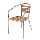 Wooden aluminum-pipe chair, leisure chair, outdoor chair, aluminum tube chair,